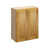 ABERDEEN Assembled 24 in. W x 30 in. H x 12 in. D Plywood Wall Cabinet in Caramel | Kunal Kitchens