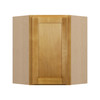 ABERDEEN Assembled 24 in. W x 30 in. H x 12 in. D Plywood Diagonal Corner Wall Cabinet in Caramel | Kunal Kitchens
