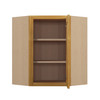 ABERDEEN Assembled 24 in. W x 36 in. H x 12 in. D Plywood Diagonal Corner Wall Cabinet in Caramel | Kunal Kitchens