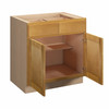 ABERDEEN Ready to Assemble 33 in. W x 34.5 in. H x 24 in. D Plywood Base Cabinet in Caramel | Kunal Kitchens