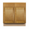 ABERDEEN Ready to Assemble 33 in. W x 34.5 in. H x 24 in. D Plywood Base Cabinet in Caramel | Kunal Kitchens