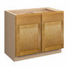  Aberdeen Ready to Assemble 42 in. W x 34.5 in. H x 24 in. D Plywood Base Cabinet w/(4) Roll-out Trays in Caramel | Kunal Kitchens