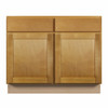 ABERDEEN Ready to Assemble 42 in. W x 34.5 in. H x 24 in. D Plywood Base Cabinet in Caramel | Kunal Kitchens