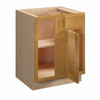 Aberdeen Ready to Assemble 27 in. W x 34.5 in. H x 24 in. D Plywood Blind Base Corner Cabinet Left in Caramel