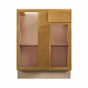 Aberdeen Ready to Assemble 27 in. W x 34.5 in. H x 24 in. D Plywood Blind Base Corner Cabinet Left in Caramel