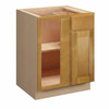 Aberdeen Ready to Assemble 27 in. W x 34.5 in. H x 24 in. D Plywood Blind Base Corner Cabinet Right in Caramel