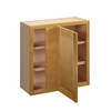 ABERDEEN Ready to Assemble 30 in. W x 30 in. H x 12 in. D Plywood Blind Wall Corner Cabinet in Caramel | Kunal Kitchens