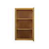 ABERDEEN Ready to Assemble 18 in. W x 30 in. H x 12 in. D Plywood Glass Door Wall Cabinet w/ Finished Interior in Caramel | Kunal Kitchens