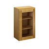ABERDEEN Ready to Assemble 18 in. W x 30 in. H x 12 in. D Plywood Glass Door Wall Cabinet w/ Finished Interior in Caramel | Kunal Kitchens