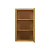 ABERDEEN Ready to Assemble 18 in. W x 36 in. H x 12 in. D Plywood Glass Door Wall Cabinet w/ Finished Interior in Caramel | Kunal Kitchens
