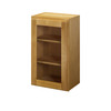 ABERDEEN Ready to Assemble 18 in. W x 36 in. H x 12 in. D Plywood Glass Door Wall Cabinet w/ Finished Interior in Caramel | Kunal Kitchens