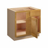ABERDEEN Ready to Assemble 33 in. W x 32.5 in. H x 24 in. D Plywood Blind Base Corner Cabinet Left in Caramel | Kunal Kitchens