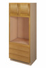ABERDEEN Ready to Assemble 33 in. W x 84 in. H x 24 in. D Plywood Oven Tall Cabinet in Caramel | Kunal Kitchens