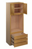 ABERDEEN Ready to Assemble 33 in. W x 90 in. H x 24 in. D Plywood Oven Tall Cabinet in Caramel | Kunal Kitchens