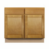 ABERDEEN Ready to Assemble 39 in. W x 34.5 in. H x 24 in. D Plywood Sink Base Cabinet in Caramel | Kunal Kitchens