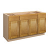 ABERDEEN Ready to Assemble 60 in. W x 34.5 in. H x 24 in. D Plywood Sink Base Cabinet in Caramel | Kunal Kitchens