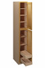 ABERDEEN Ready to Assemble 15 in. W x 96 in. H x 24 in. D Plywood Tall Cabinet w/(2) Roll-out Trays in Caramel | Kunal Kitchens