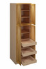 ABERDEEN Ready to Assemble 24 in. W x 90 in. H x 24 in. D Plywood Tall Cabinet w/(3) Roll-out Trays in Caramel | Kunal Kitchens