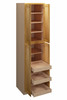 ABERDEEN Ready to Assemble 24 in. W x 96 in. H x 24 in. D Plywood Tall Cabinet w/(3) Roll-out Trays in Caramel | Kunal Kitchens