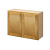 ABERDEEN Ready to Assemble 33 in. W x 24 in. H x 12 in. D Plywood Wall Cabinet in Caramel | Kunal Kitchens