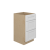 NORFOLK Assembled 18 in. W x 34.5 in. H x 21 in. D Plywood Drawer Vanity Cabinet in Painted White | Kunal Kitchens