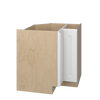 NORFOLK Assembled 33 in. W x 34.5 in. H x 24 in. D Plywood Lazy Susan Base Corner Cabinet Right in Painted White | Kunal Kitchens