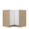 NORFOLK Assembled 36 in. W x 34.5 in. H x 24 in. D Plywood Lazy Susan Base Corner Cabinet Right in Painted White