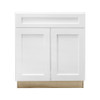NORFOLK Ready to Assemble 30 in. W x 34.5 in. H x 21 in. D Plywood Vanity Cabinet in Painted White | Kunal Kitchens