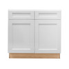 NORFOLK Ready to Assemble 36 in. W x 34.5 in. H x 18 in. D Plywood Vanity Cabinet in Painted White | Kunal Kitchens