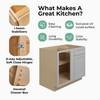 ROCKINGHAM Ready to Assemble 48 in. W x 34.5 in. H x 24 in. D Plywood Blind Base Corner Cabinet Left in Painted Stratus | Kunal Kitchens