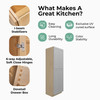 ROCKINGHAM Ready to Assemble 30 in. W x 90 in. H x 24 in. D Plywood Tall Cabinet w/(3) Roll-out Trays in Painted Stratus | Kunal Kitchens