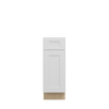 PEMBROKE Assembled 12 in. W x 34.5 in. H x 24 in. D Plywood Base Cabinet w/(1) Roll-out Tray in Painted White | Kunal Kitchens