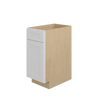 PEMBROKE Assembled 15 in. W x 34.5 in. H x 24 in. D Plywood Base Cabinet w/(2) Roll-out Trays in Painted White | Kunal Kitchens