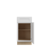 PEMBROKE Assembled 18 in. W x 34.5 in. H x 24 in. D Plywood Base Cabinet in Painted White | Kunal Kitchens