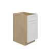 PEMBROKE Assembled 18 in. W x 34.5 in. H x 24 in. D Plywood Base Cabinet w/(1) Roll-out Tray in Painted White | Kunal Kitchens
