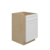 PEMBROKE Assembled 21 in. W x 34.5 in. H x 24 in. D Plywood Base Cabinet in Painted White | Kunal Kitchens