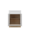 PEMBROKE Assembled 24 in. W x 34.5 in. H x 24 in. D Plywood Base Cabinet in Painted White | Kunal Kitchens
