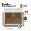PEMBROKE Assembled 27 in. W x 34.5 in. H x 24 in. D Plywood Base Cabinet in Painted White | Kunal Kitchens