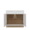 PEMBROKE Assembled 36 in. W x 34.5 in. H x 24 in. D Plywood Base Cabinet in Painted White | Kunal Kitchens