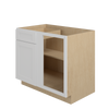 PEMBROKE Assembled 39 in. W x 34.5 in. H x 24 in. D Plywood Blind Base Corner Cabinet Right in Painted White | Kunal Kitchens