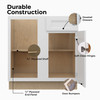PEMBROKE Assembled 39 in. W x 34.5 in. H x 24 in. D Plywood Blind Base Corner Cabinet Right in Painted White | Kunal Kitchens