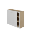 PEMBROKE Assembled 36 in. W x 30 in. H x 12 in. D Plywood Blind Wall Corner Cabinet in Painted White | Kunal Kitchens