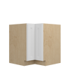 PEMBROKE Assembled 33 in. W x 34.5 in. H x 24 in. D Plywood Lazy Susan Base Corner Cabinet Left in Painted White | Kunal Kitchens