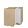 PEMBROKE Assembled 33 in. W x 34.5 in. H x 24 in. D Plywood Lazy Susan Base Corner Cabinet Right in Painted White | Kunal Kitchens