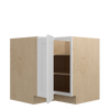 PEMBROKE Assembled 36 in. W x 34.5 in. H x 24 in. D Plywood Lazy Susan Base Corner Cabinet Left in Painted White | Kunal Kitchens
