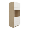 PEMBROKE Assembled 33 in. W x 84 in. H x 24 in. D Plywood Oven Tall Cabinet in Painted White | Kunal Kitchens