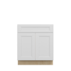 PEMBROKE Assembled 30 in. W x 34.5 in. H x 24 in. D Plywood Sink Base Cabinet in Painted White | Kunal Kitchens