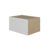 PEMBROKE Assembled 33 in. W x 18 in. H x 24 in. D Plywood Wall Cabinet in Painted White | Kunal Kitchens