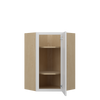 PEMBROKE Assembled 24 in. W x 36 in. H x 12 in. D Plywood Diagonal Corner Wall Cabinet in Painted White | Kunal Kitchens