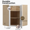 PEMBROKE Assembled 24 in. W x 36 in. H x 12 in. D Plywood Diagonal Corner Wall Cabinet in Painted White | Kunal Kitchens